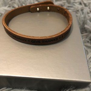 Bible Verse Leather Bracelet